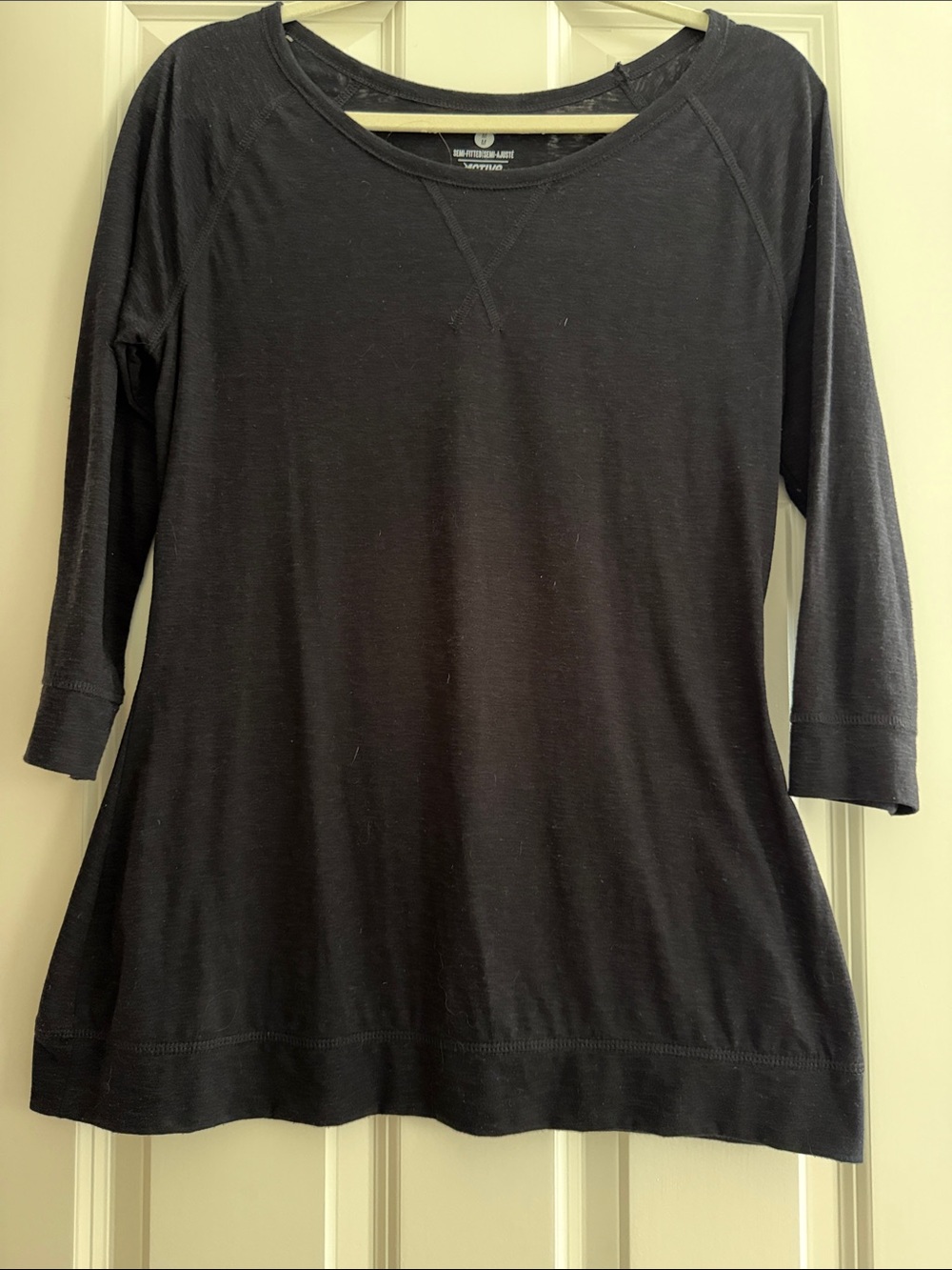 Old Navy Black Scoop Neck Three-Quarter Sleeve Tunic